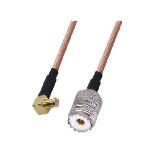 MCX Male Right Angle to UHF PL259 Female RF Pigtail Jumper RG316 Cable