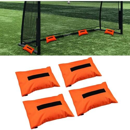 Sports Net Sand Bags Set of 4 Weighted Anchors for Soccer Goals Golf Nets Football Nets Hockey Nets and More Orange