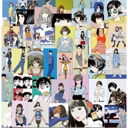 10/30/50Pcs/Set Japanese Genki Girl Kawaii Stickers For Chidren Toy Waterproof Sticker to DIY Laptop Bicycle Helmet Car Decals