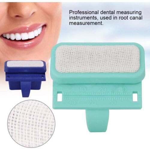 2 Colors Dental Endodontic Files Measure Ruler Oral Cleansing with Finger Ring Dentist Instrument Ruler Equipment Products Tool