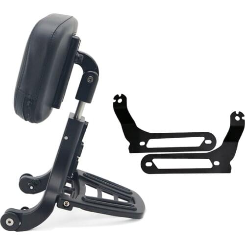 Multi-Purpose Driver Passenger Backrest Black Chrome For Harley Fat Bob 2018-2020