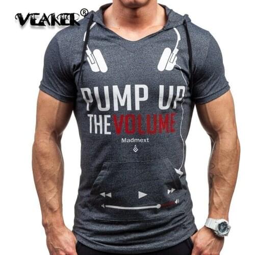 VEAKER Men's T-shirts With A Hood