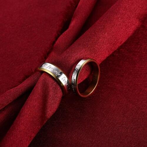 Fine Couple jewelry 18K gold romantic heart Rings for Women Men Size 6 7 8 9 10 engagement Wedding party Holiday gifts