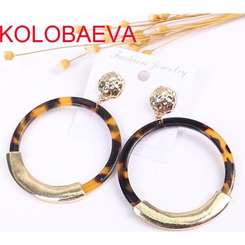 Earrings women jewelry statement gold fashion drop vintage earrings korean new punk bohemian acrylic 2020 Designer earrings cc