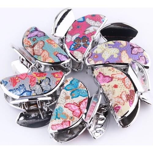 New 6cm Hair claws Hairpins Trendy Hair Clip faux leather flower Crab Hair Claws Clip For Women Girl Accessories Hair ACC16