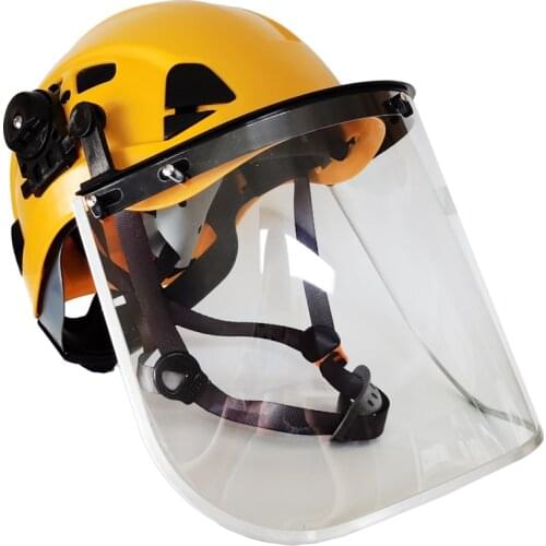 Hard hat with PC visor anti-fog face screen Forestry logging garden protective helmet Anti-impact splash-proof chemical-proof