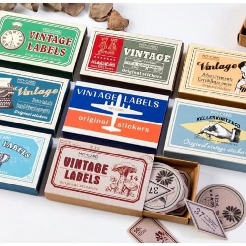20sets/1lot Retro matchbox Diary Planner Decorative Mobile Stickers Scrapbooking Craft Stationery Stickers