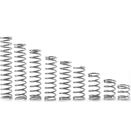 20pcs 304 Stainless steel Compressed Spring Rotor Return Pressure Spring Outlet Store Line Diameter 0.2mm, External diameter 2mm