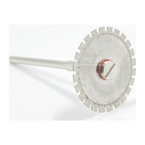 3 pcs C08 Dental thin Ultra-thin double sided sand diamond cutting disc with mandrel for separating polishing ceramic crwon jade