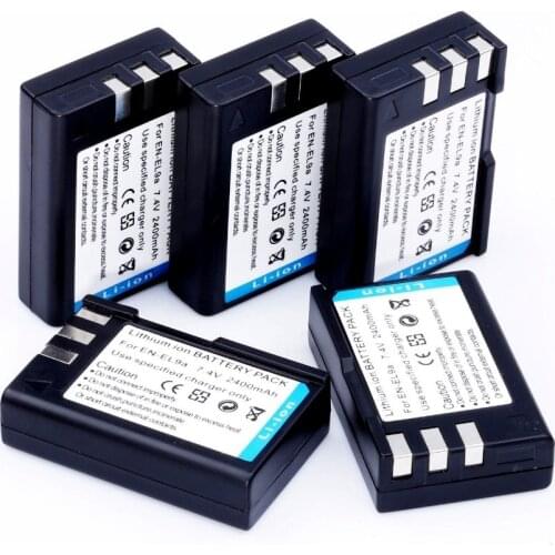 Hot 5*EN-EL9 EL9a Camera Rechargeable Li-ion Battery For Nikon EN-EL9a D40 D60 D40X D5000 D3000 ,2400mAh ENEL9 EN EL9 Wholesale