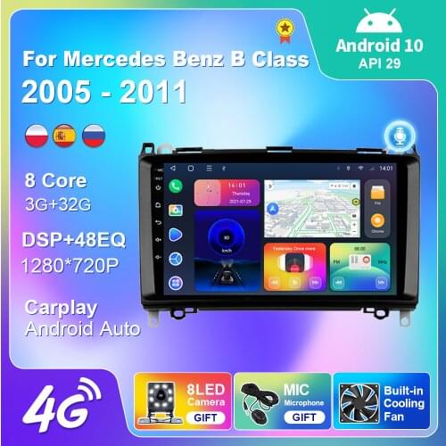 Car Radio Autoradio For Mercedes Benz B Class B Class T245 2005-2011 Navigation GPS Auto Automotive Stereo Video Carplay Audio