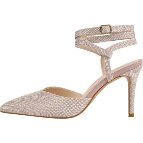 Richealnana Womens Purple Diamond Pattern Pointed Toe Sandals Patent Leather Ankle Buckle 8cm Thin High Heels Wedding Dress