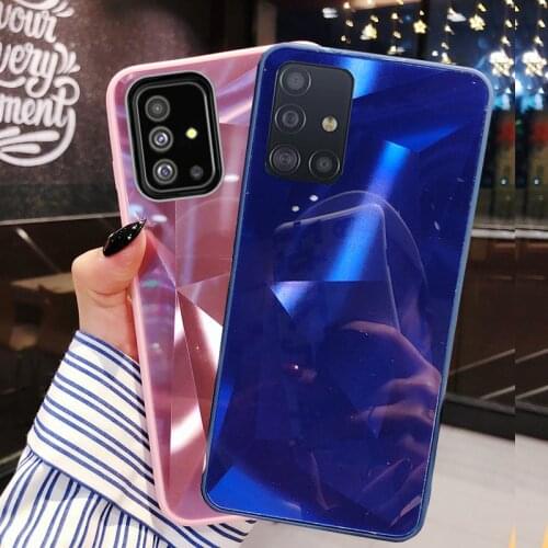 3D Laser Bling Diamond Laser Case for Samsung Galaxy A51 A71 A01 A11 A21S A31 A41 M21 M30s A30s A50 A10 A70 A40 A20S Mirror TPU