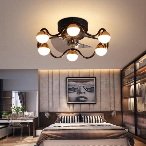 Nordic bedroom decor led lights for room ceiling fan light lamp restaurant dining room ceiling fans with lights remote control