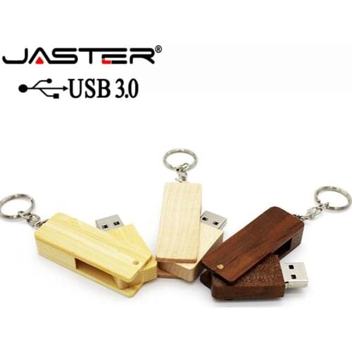 JASTER USB 3.0 LOGO personality wooden USB flash drive wood u disk pendrive 4GB 16GB 32GB 64GB creative gift free custom logo