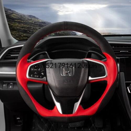 DIY Car Stitching Customized Steering Wheel Cover For Honda Avancier Civic CR-V City ACCORD Car Accessories
