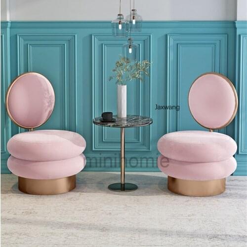 Designenr Living Room Chair Nordic Luxury Dressing Chair Simple Makeup Stool Manicure Chair Bedroom Backrest Creative Chairs mc