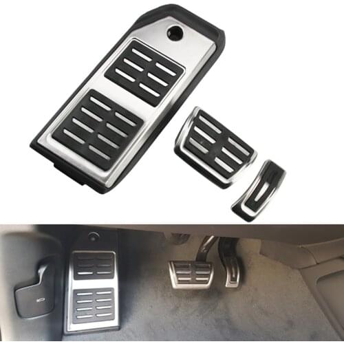For Volkswagen VW TOUAREG 2019 2020 Fuel Brake Foot Rest AT pedals Plate Accelerator brake pedal Pads stickers styling