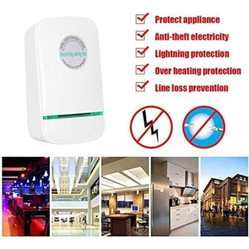 Energy Saver, Electricity Saving Box Household Office Supermarket Smart Power Save Device EU Plug White