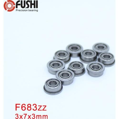 F683ZZ Flange Bearing 3x7x3 mm ABEC-1 ( 10 PCS ) Flanged F683 Z ZZ Ball Bearings