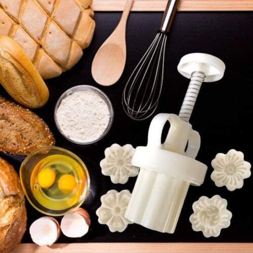 Mooncake Mold 25g Cherry Blossoms Stamp Cake Cookie Mould Cutter Hand Pressure Food Grade Baking Accessories