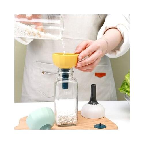 HOT creative silica gel folding funnel kitchen household multifunctional mini folding oil funnel wine funnel