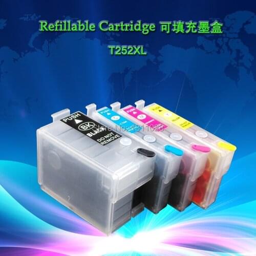INK WAY T2521-T2524 252XL Chipped Refillable ink cartridge with ink,hot sale printer cartridges in Australia and North America