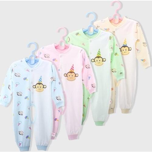 Hooyi Monkey Baby Rompers 100% Cotton Newborn Clothes Frog Bee Animal Baby Boy Jumpsuit Girl One-Piece Clothes Soft Pajamas Suit