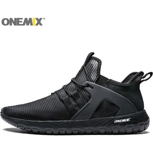 Onemix Hot Style Men Running Shoes Outdoor Walking Sneakers Lightweight Non-Slip Shock Absorber Couple Shoes Deodorant Outdo