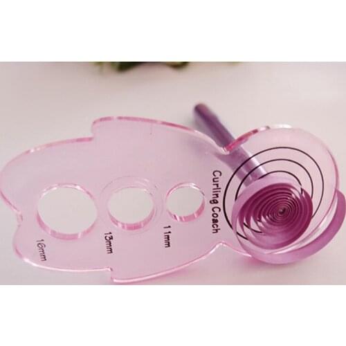 Cute Red Doll Shape Curling Coach Paper Quilling Tool Crank Gauge Small-Shaped Shaped Paper Roll Holder Craft Paper