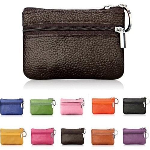 Mini Pouch Pocket Wallets Women Small PU Leather Coin Purse Zipper Change Money Bags Key Holder Case ID Card Holde Zipper Purses