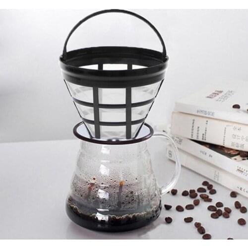 1pcs Reusable Coffee Filter Basket Cup Style Coffee Machine Strainer High Quality Nylon Mesh Coffee Maker Tool Accessories