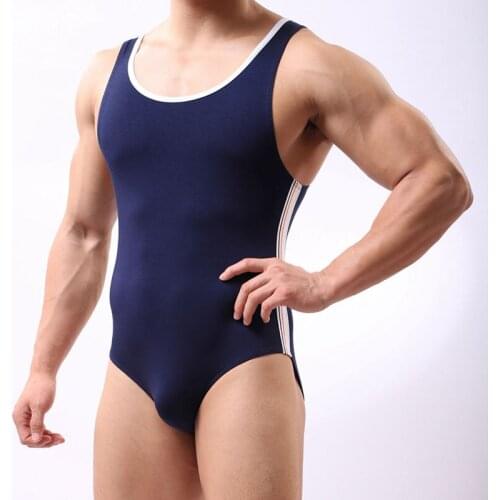 Mens Slimming Underwear Corset Body Shaper Modal Bodysuit Sports Gym Jumpsuit Hombre Underwear Leotard Wrestling Singlet Solid