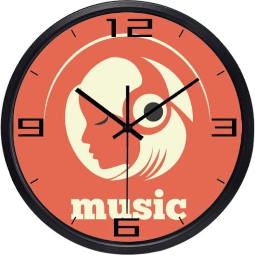 Singer Music Girl Room Wall Clock, Super Slient, 10 years Assured Quality