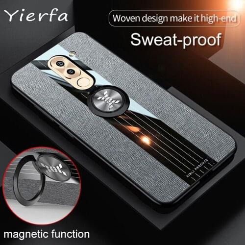 Soft Silicone Shockproof Bumper Huawei Honor 6X Case Magnetic Car Holder Ring Back Cover For Huawei Honor 7X 8X Case Phone Cases