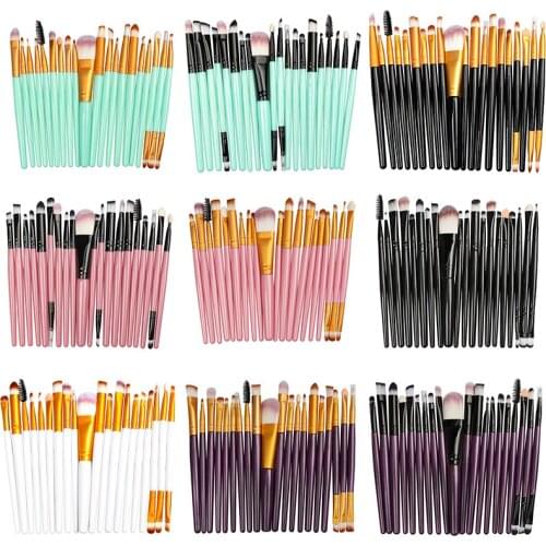 20 Makeup Brushes Set Eye Shadow Foundation Powder Eyeliner Eyelash Lip Make Up Brush Cosmetic Beauty Tool Kit Hot
