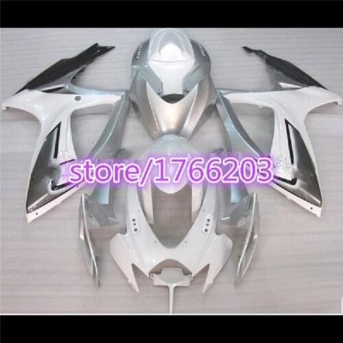 Customized fairings kit for SUZUKI 2008 2009 2010 GSXR 600 750 08-10 K8 GSXR 600 K8 K9 motorcycle fairing kits white