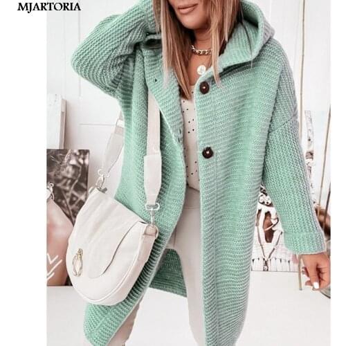2021 Autumn Sweater Womens Loose Hoodies Knitted Cardigan Sweater Long Sleeve Solid Korean Tops Soft Oversized Femme Jacket