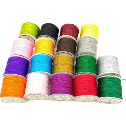 A Diy Woven Pendant Jade Thread Waxed Thread Cotton Jewelry Bracelet Thread Cord Braided 0.8mm/50m Rope Necklaces Tassel DI M2G6