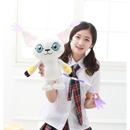 Tailmon plush doll Anime Digimon Adventure DIGITAL X-evolution Yagami Hikari figure toy stuffed mini pillow 45cm for gift