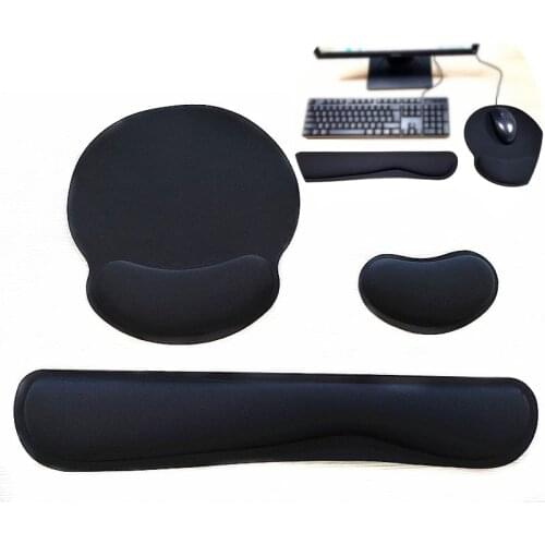 Keyboard Wrist Rest Pad Wrist Rest Mouse Pad Memory Foam Superfine Fibre Durable Comfortable Mousepad for Office Gaming