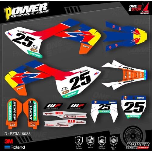 PowerZone Custom Team Graphics Decals 3M Stickers Kit For Husqvarna Sticker 2016-18 TC FC TX FX FS 2017-19 TE FE 125-450cc 38