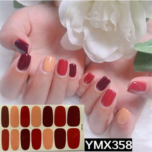 Recuerdame Hot Sale 3D Nail Stickers Fashion Logo Nail Art Stickers Red Black Self-adhesive Decals Waterproof Nail Accessories