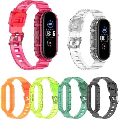 Transparent Strap for Xiaomi Mi Band 6 TPU Replacement Band Bracelet for Xiaomi Mi Band 6 5 Wristband Correa for Miband 5 Strap
