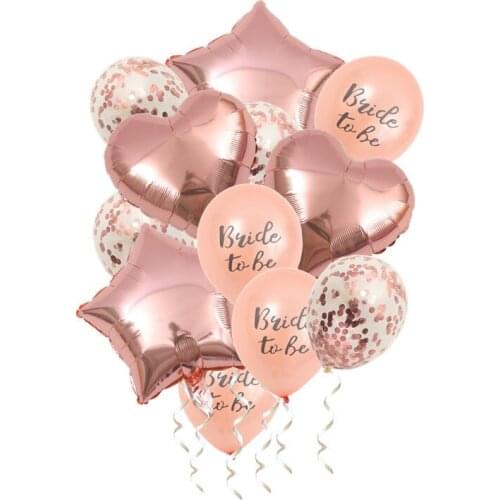 Bride To Be Bridal Bachelor Party Wedding Rose Gold Balloon Set Bride Bachelor Party Decoration Supplies