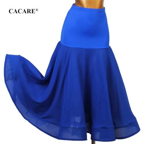 CACARE Latin Dance Skirt Women Girls Waltz Dresses Dance Competition Dresses Ballroom Dress Standard Customize D0311 Ruffled Hem