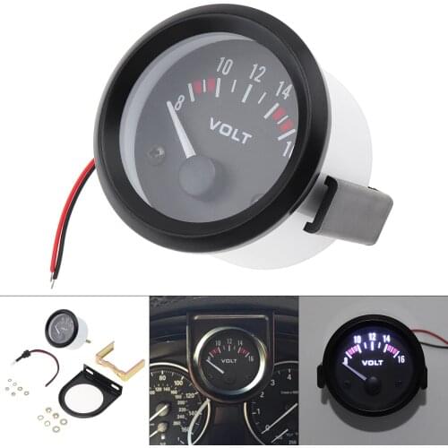 1pc New 2 inch 12V Universal Car Water Temperature Meter Water Temp Gauge Voltmeter Ammeter Oil Pressure Fuel Level Volt Meter