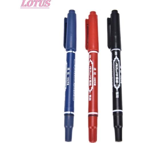 1PC Black Ink Pens Metallic CD Ceramic Glass Plastic Wood Paper Paint Marker Caneta Escolar Creative Double Marker Pen Permanent