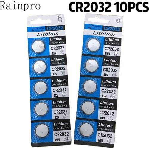 10PCS/LOT 3V CR2032 2032 Coin Cell Button Wholesale High Capacity Lithium Battery For Toys Remote/Watch