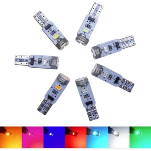 100 x T5 3014 5SMD LED 1W car motorcycle instrument lights white blue red green yellow dashboard warning indicator map bulb